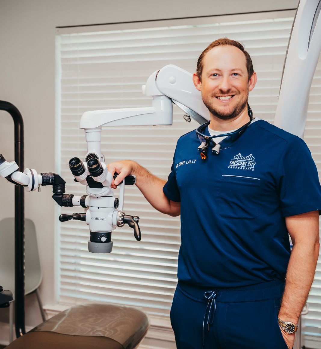 Doctor featuring advanced technology in office